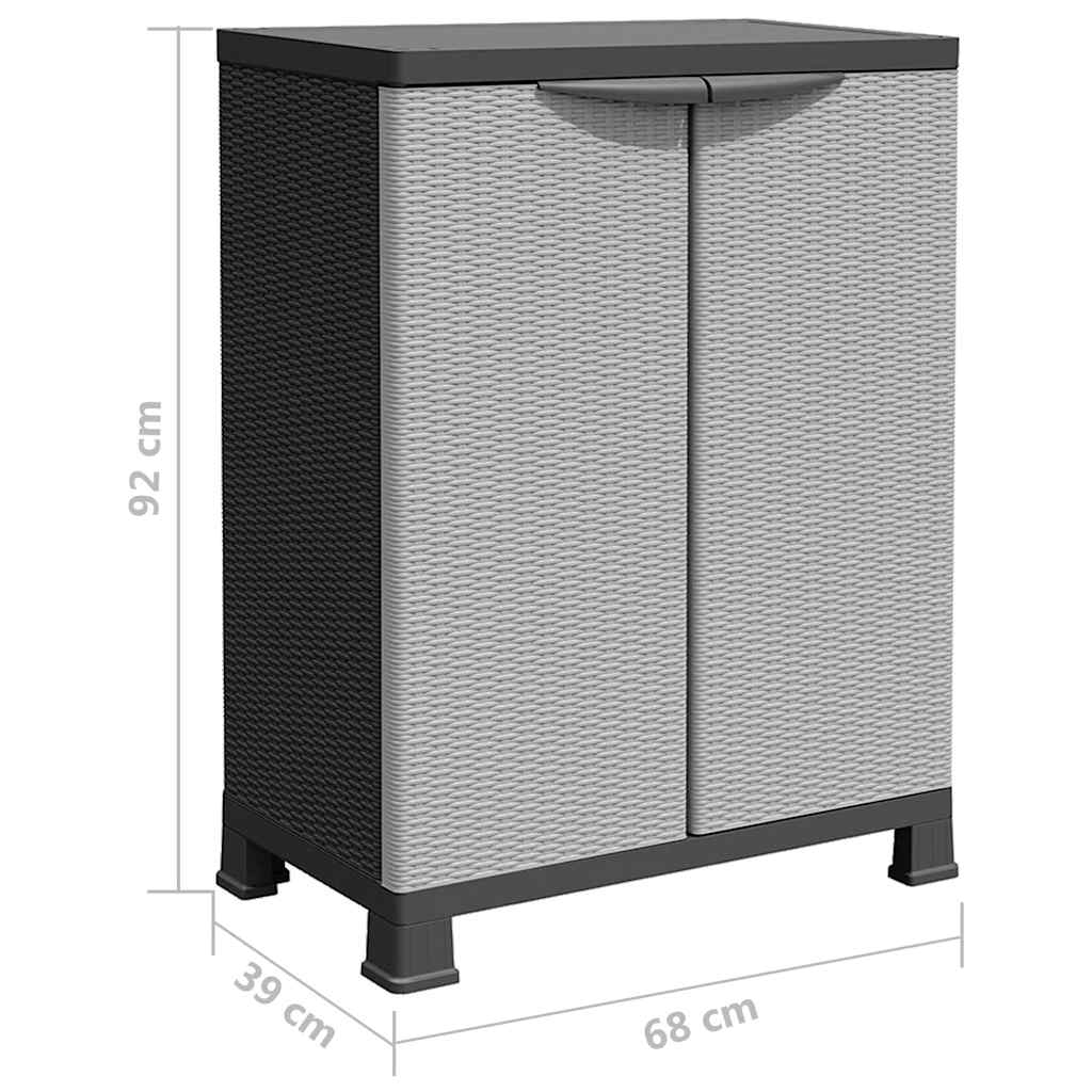 Armadietto in Plastica 68x39x92 cm Design Rattan