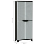 Armadietto in Plastica 68x39x171,5 cm Design Rattan