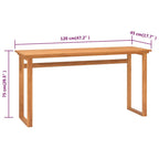 Scrivania 120x45x75 cm in Legno Massello di Teak