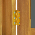 Mobile a Specchio 60x10x40 cm in Legno Massello di Teak