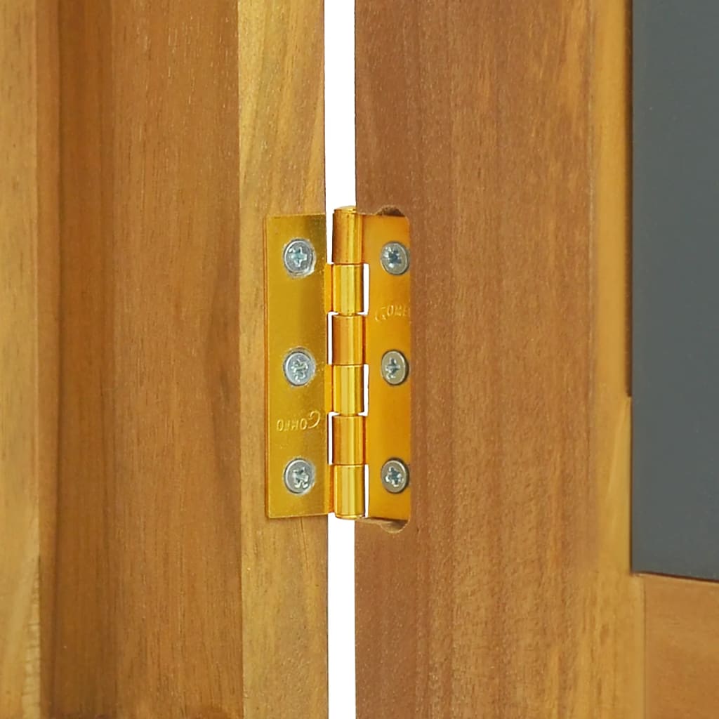 Mobile a Specchio 60x10x40 cm in Legno Massello di Teak
