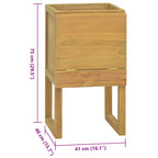Mobile da Bagno 41x40x75 cm in Legno Massello di Teak