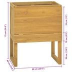Mobile da Bagno 60x40x75 cm in Legno Massello di Teak