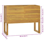Mobile da Bagno 90x40x75,5 cm in Legno Massello di Teak