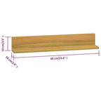 Mensole da Parete 2 pz 60x10x10 cm in Legno Massello di Teak