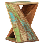 Tavolino 35x35x55 cm in Legno Massello di Recupero