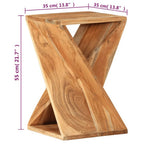 Tavolino 35x35x55 cm in Legno Massello di Acacia