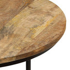 Tavolini Impilabili 2 pz in Legno di Mango Grezzo