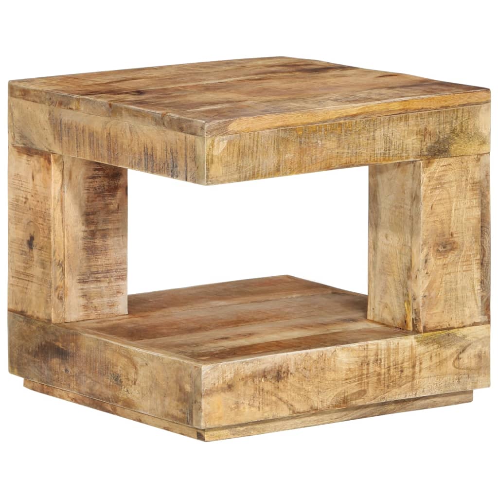 Tavolino da Salotto 45x45x40 cm in Legno Massello di Mango