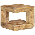 Tavolino da Salotto 45x45x40 cm in Legno Massello di Mango