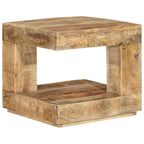 Tavolino da Salotto 45x45x40 cm in Legno Massello di Mango