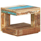 Tavolino da Salotto 45x45x40 cm in Legno Massello di Recupero