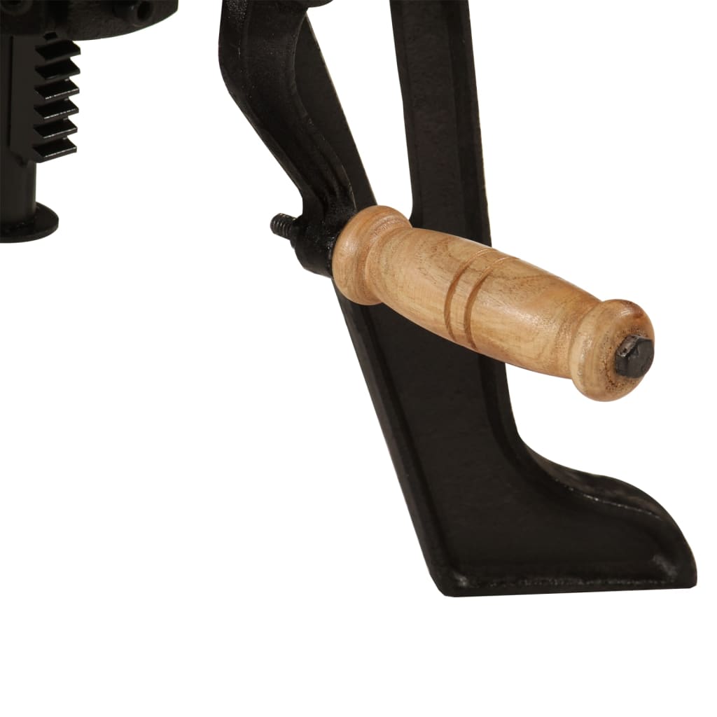 Tavolino 60x(42-62) cm in Legno Massello di Acacia e Ghisa