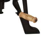 Tavolino 60x(42-62) cm in Legno Massello di Acacia e Ghisa