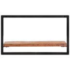 Mensole Parete 2pz 60x25x35 cm Legno Massello Acacia e Acciaio