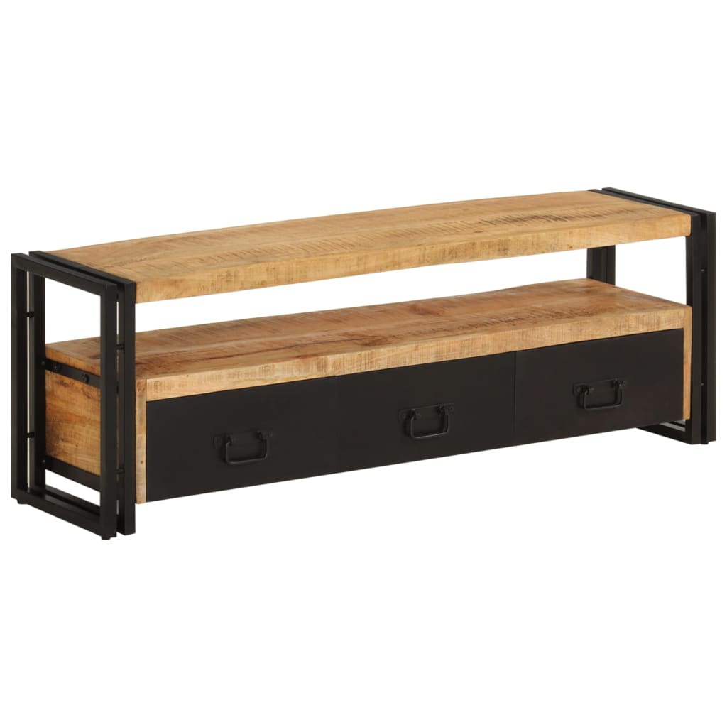 Mobile Porta TV 120x30x40 cm in Legno Massello di Mango