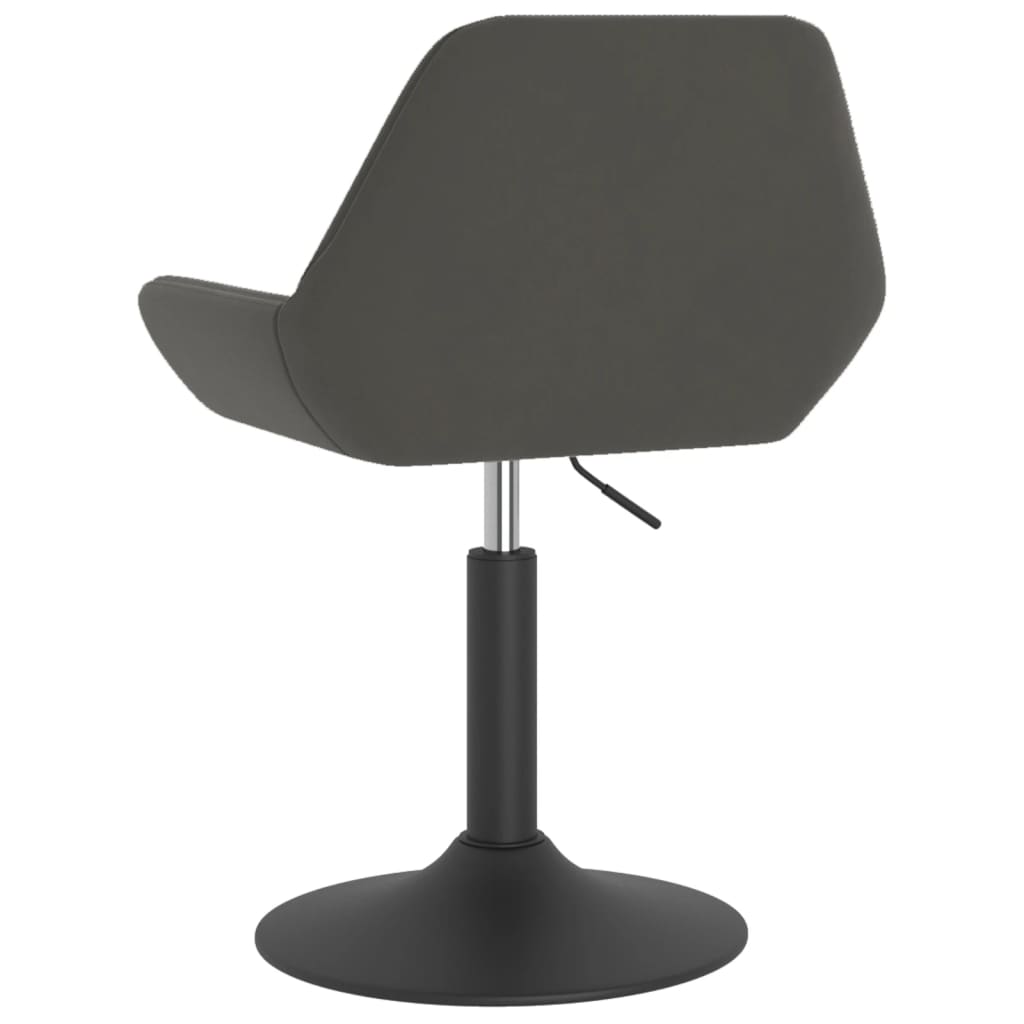 Sgabello da Bar Grigio Scuro in Velluto