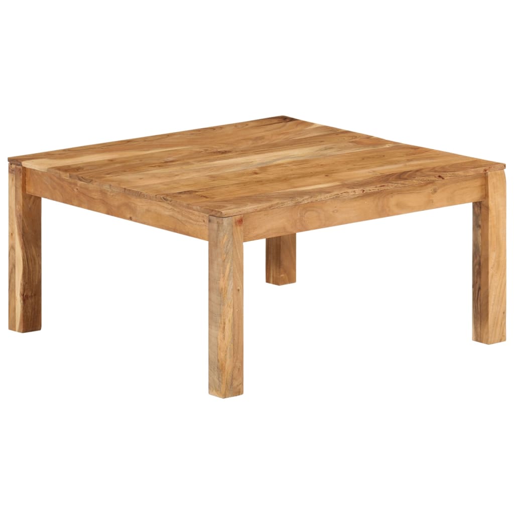 Tavolino da Salotto 80x80x40 cm in Legno Massello di Acacia