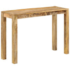 Tavolo Consolle 110x35x76 cm in Legno Massello di Mango Grezzo