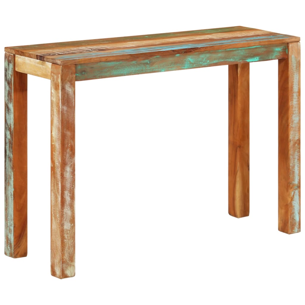 Tavolo Consolle 110x35x76 cm in Legno Massello di Recupero