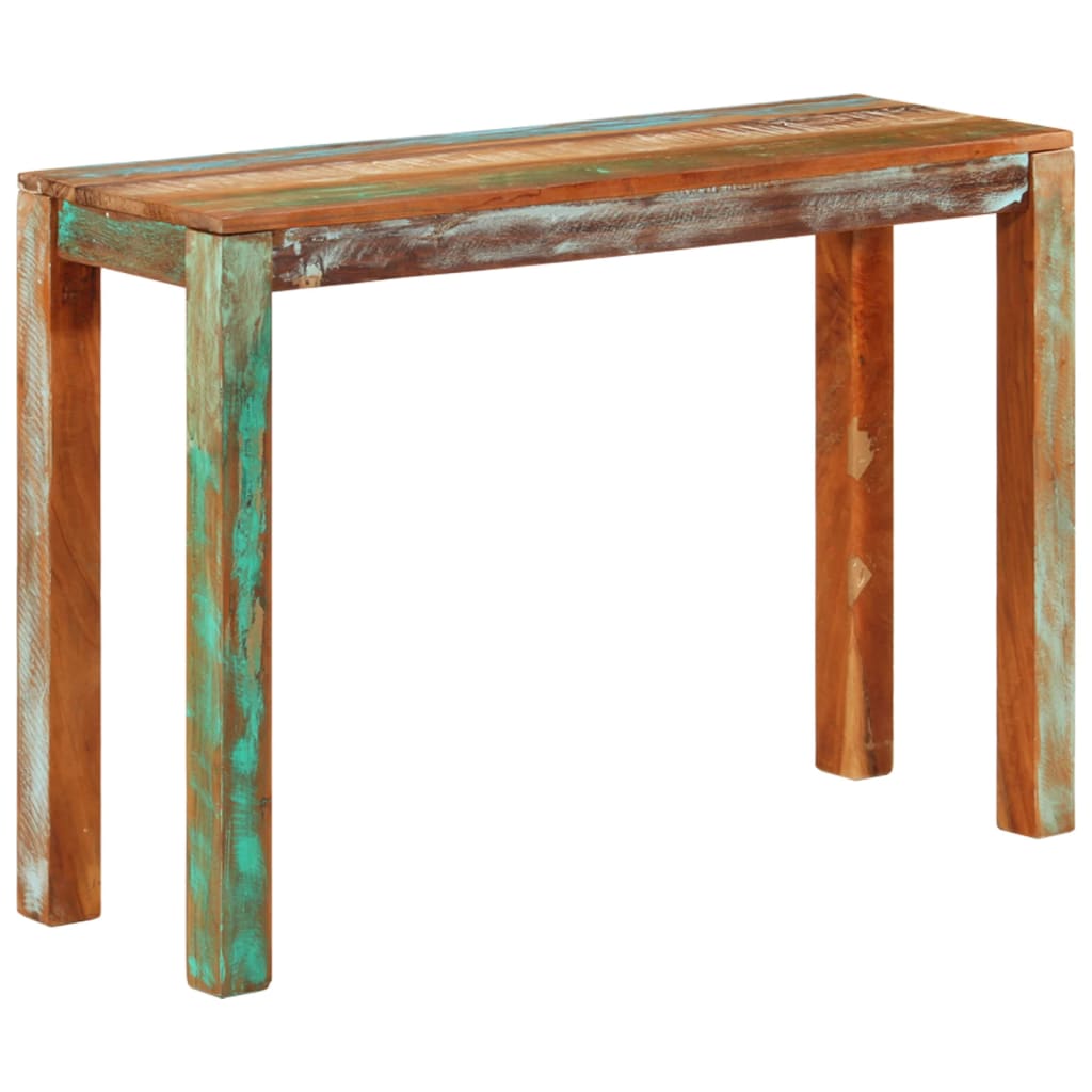 Tavolo Consolle 110x35x76 cm in Legno Massello di Recupero