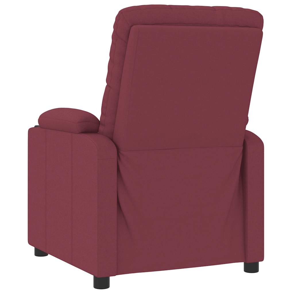 Poltrona Reclinabile in Tessuto Rosso Vino