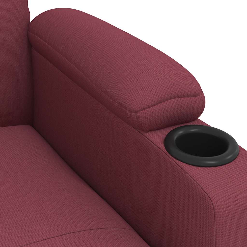 Poltrona Reclinabile in Tessuto Rosso Vino
