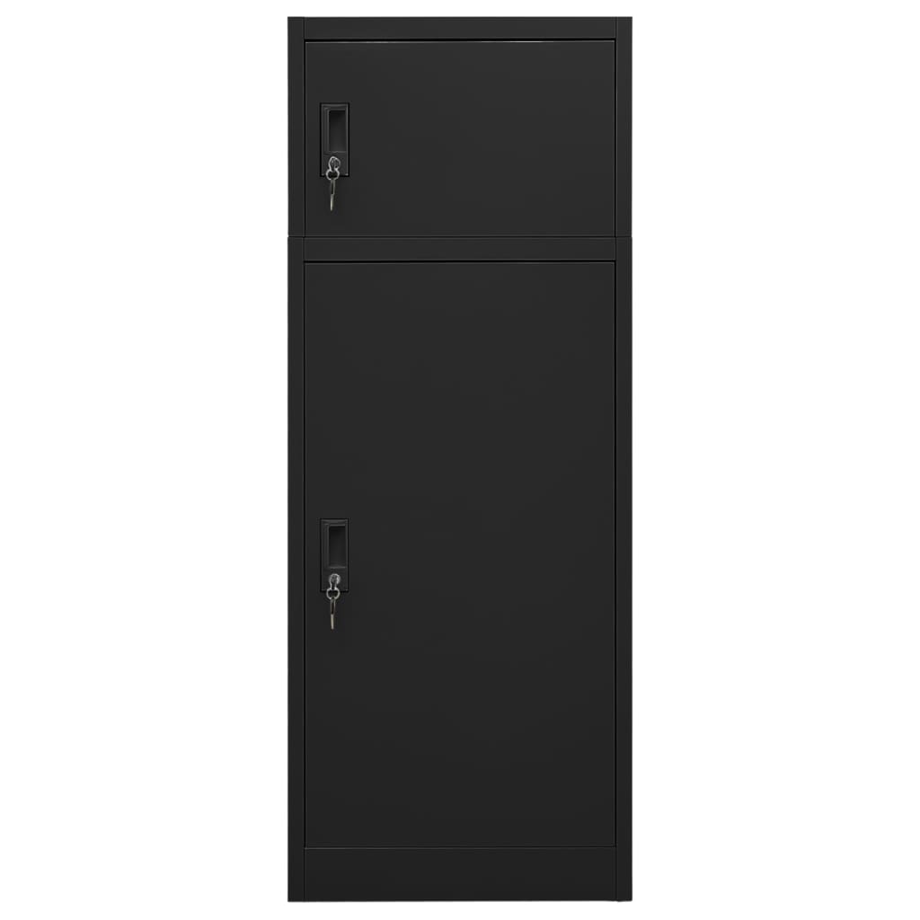 Armadietto per Sella Nero 53x53x140 cm in Acciaio