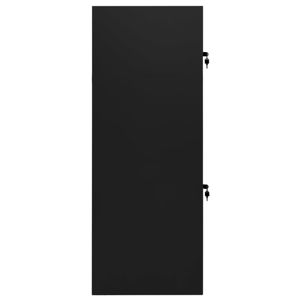 Armadietto per Sella Nero 53x53x140 cm in Acciaio
