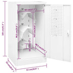 Armadio Porta Sella Bianco 53x53x105 cm in Acciaio