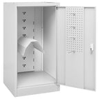 Armadio Porta Sella Grigio Chiaro 53x53x105 cm in Acciaio