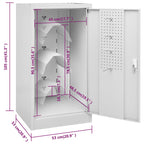 Armadio Porta Sella Grigio Chiaro 53x53x105 cm in Acciaio