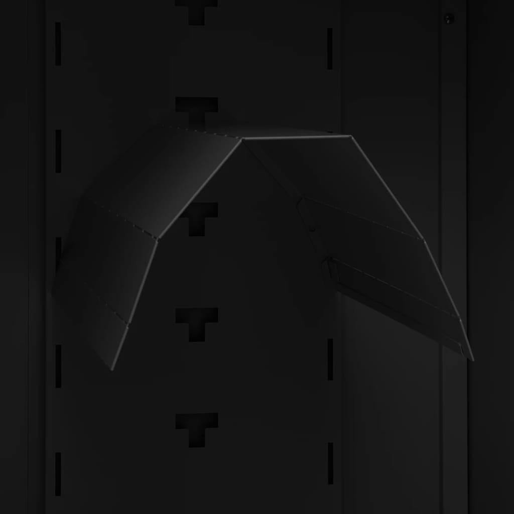 Armadio Porta Sella Nero 53x53x105 cm in Acciaio