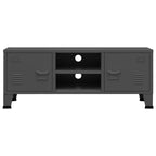 Mobile TV Industriale Antracite 105x35x42 cm in Metallo