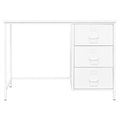 Scrivania Industriale con Cassetti Bianca 105x52x75 cm Acciaio