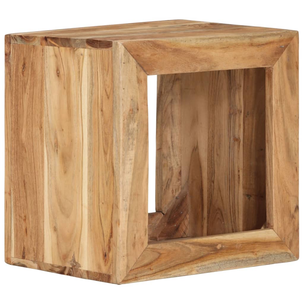 Sgabello 40 x 30 x 40 cm Legno Massello di Acacia