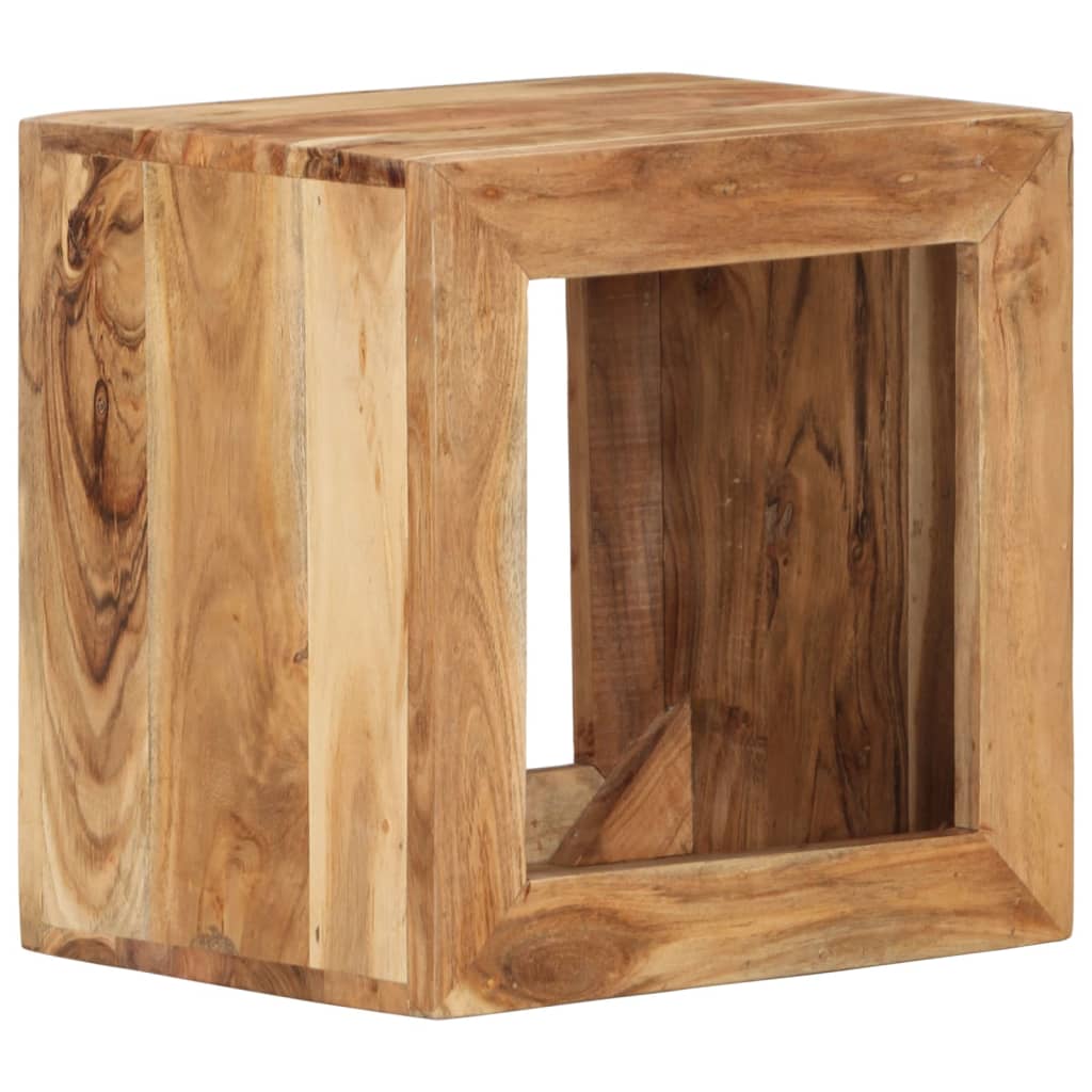 Sgabello 40 x 30 x 40 cm Legno Massello di Acacia