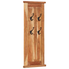 Appendiabiti 2 pz in Legno Massello di Acacia 38x100 cm