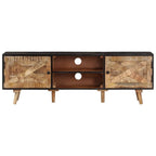Mobile TV 140x30x46cm Legno di Mango Grezzo e Massello d'Acacia