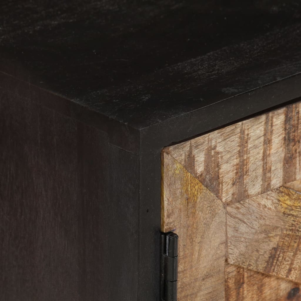 Mobile TV 140x30x46cm Legno di Mango Grezzo e Massello d'Acacia