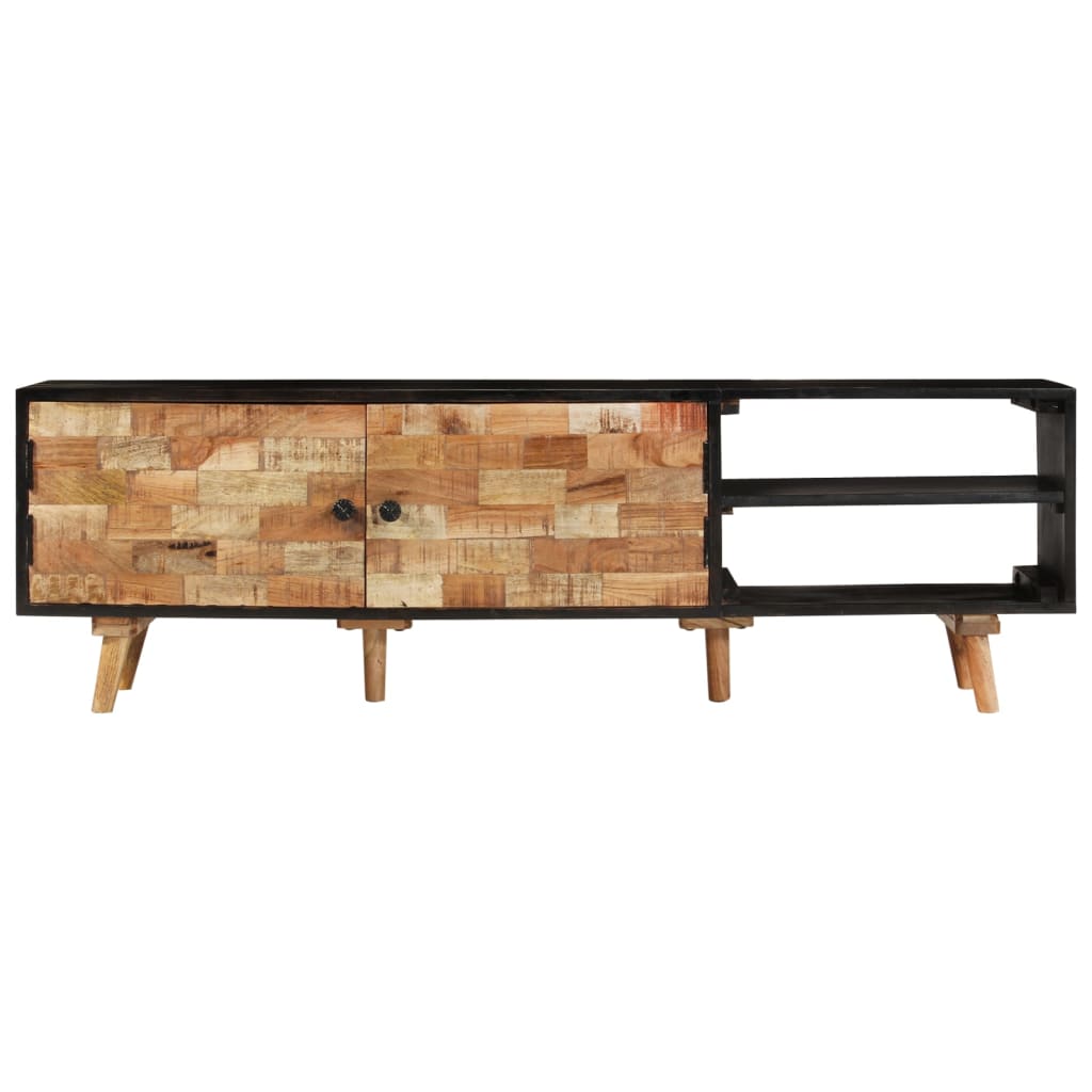 Mobile TV 140x30x45 cm Legno Mango Grezzo e Massello d'Acacia