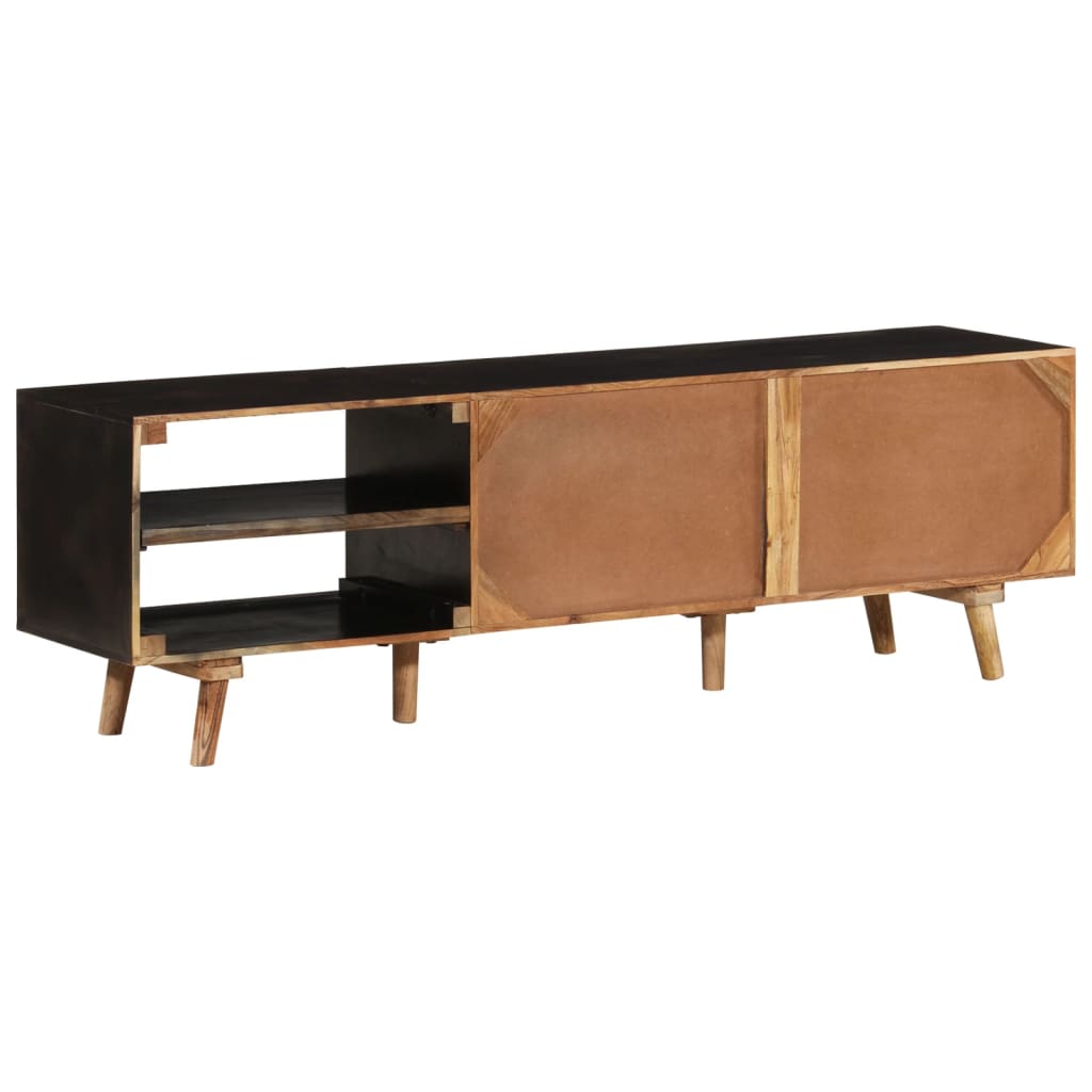 Mobile TV 140x30x45 cm Legno Mango Grezzo e Massello d'Acacia