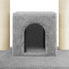 Albero per Gatti con Tiragraffi in Sisal Grigio Chiaro 110 cm