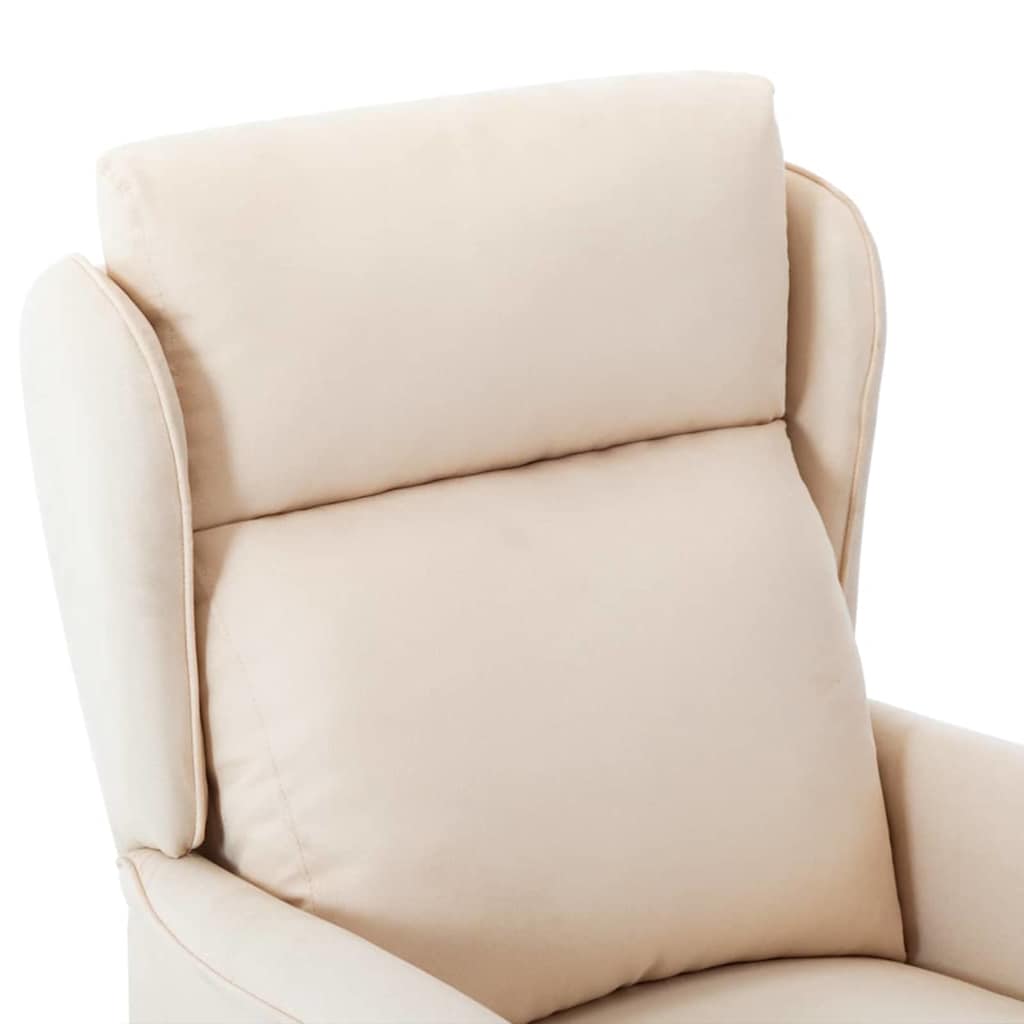 Poltrona reclinabile Crema 66.5 x 94 x 101.5 cm Poliestere