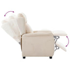 Poltrona reclinabile Crema 66.5 x 94 x 101.5 cm Poliestere