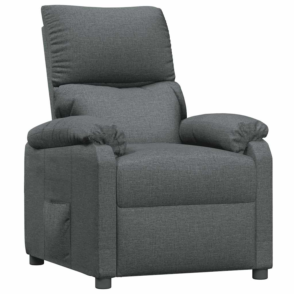 Poltrona Reclinabile in Tessuto Grigio Scuro