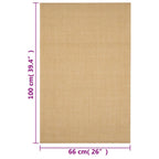 Tappeto in Sisal Naturale 66 x 100 cm