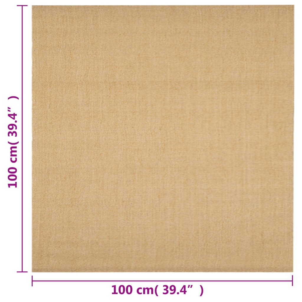 Tappeto in Sisal Naturale 100 x 100 cm