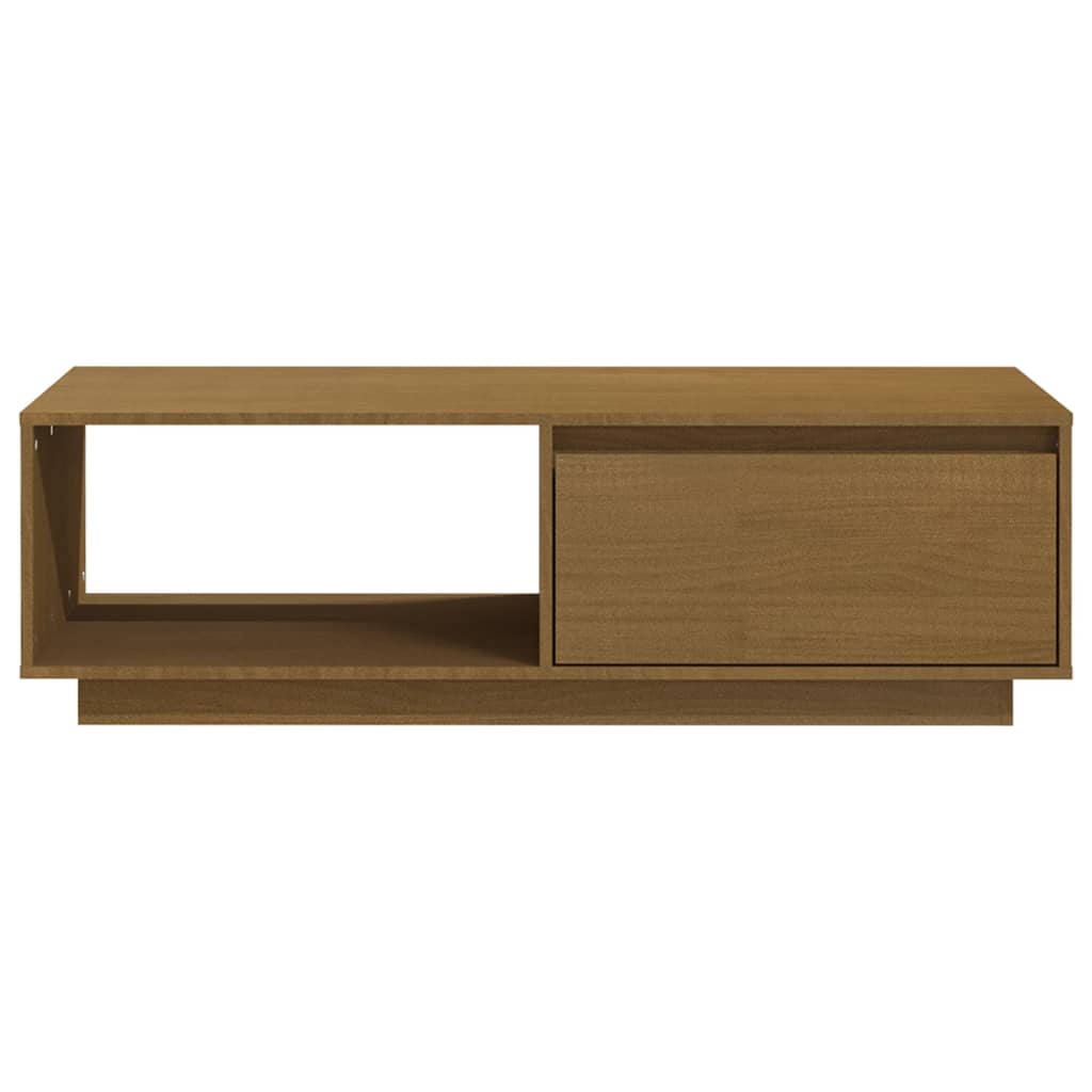 Tavolino Marrone ambra 110x50x33,5 cm in Legno Massello di Pino