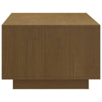Tavolino Marrone ambra 110x50x33,5 cm in Legno Massello di Pino